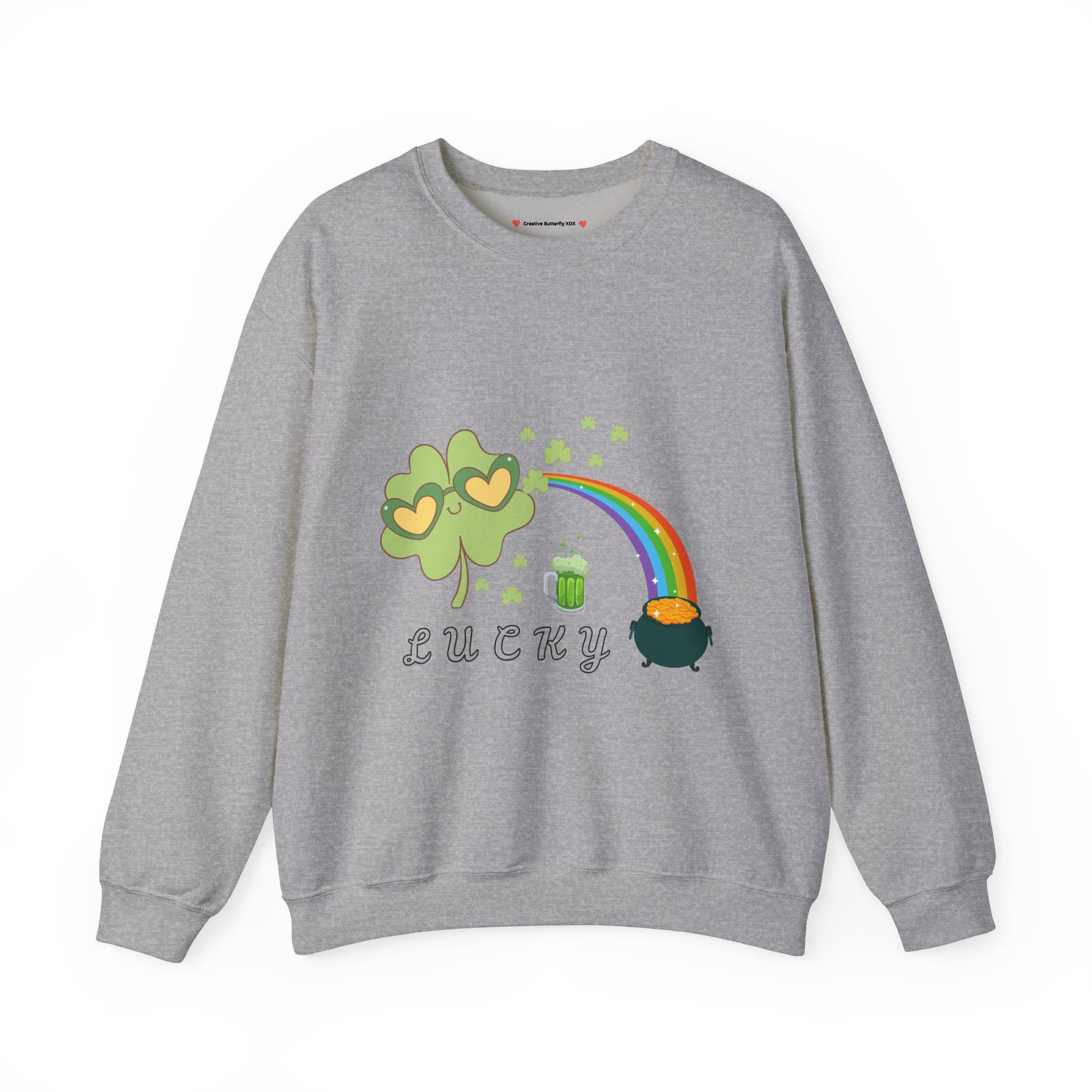 Lucky sweatshirt with a festive Irish-inspired design