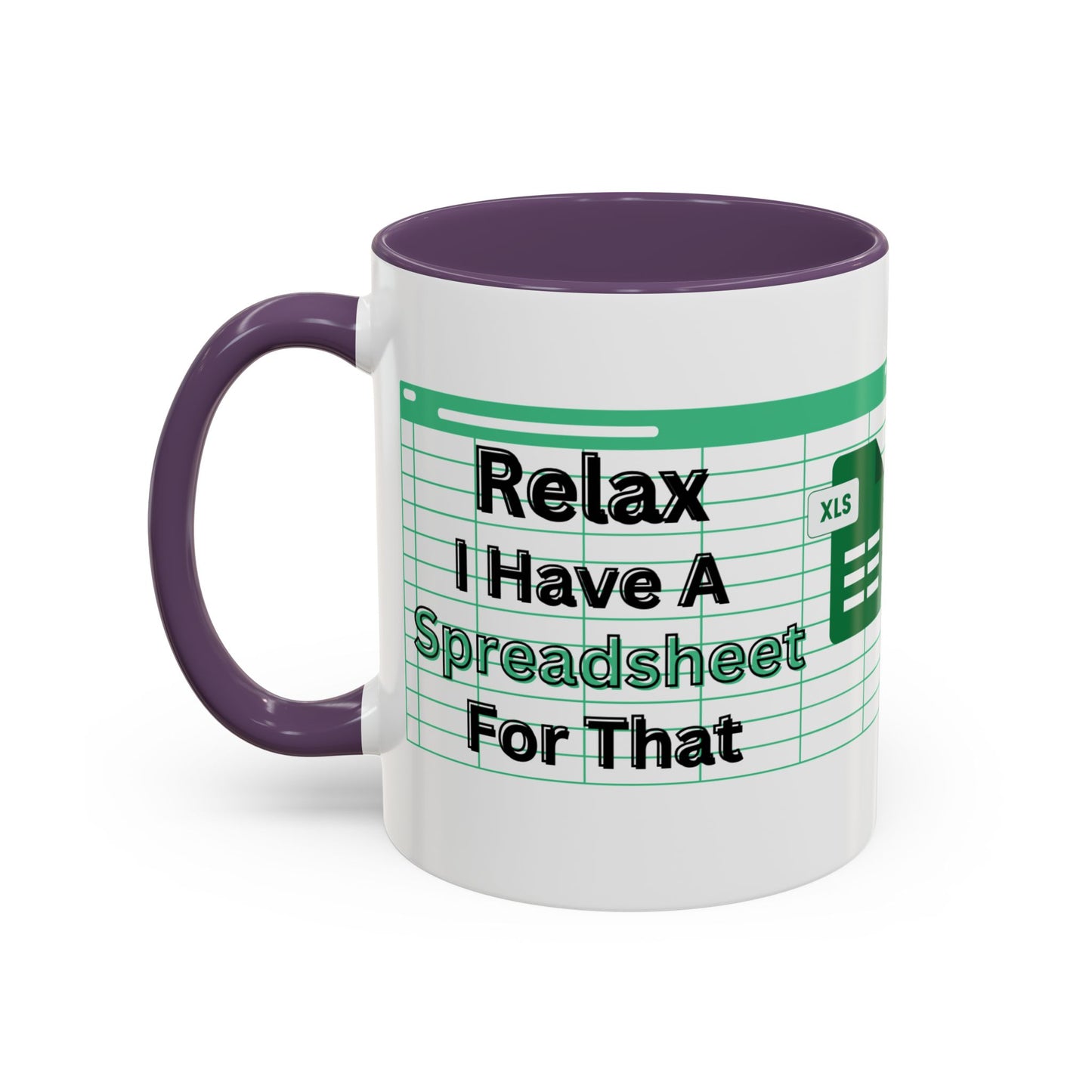 Office worker mug, I Have A Spreadsheet For That, CPA mug accountant funny finance team gift - color purple