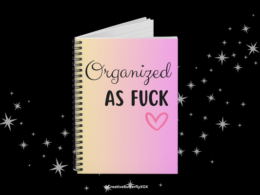 Organized as F*ck notebook | Funny coworker gift | Office stationery | Hilarious gift for bos