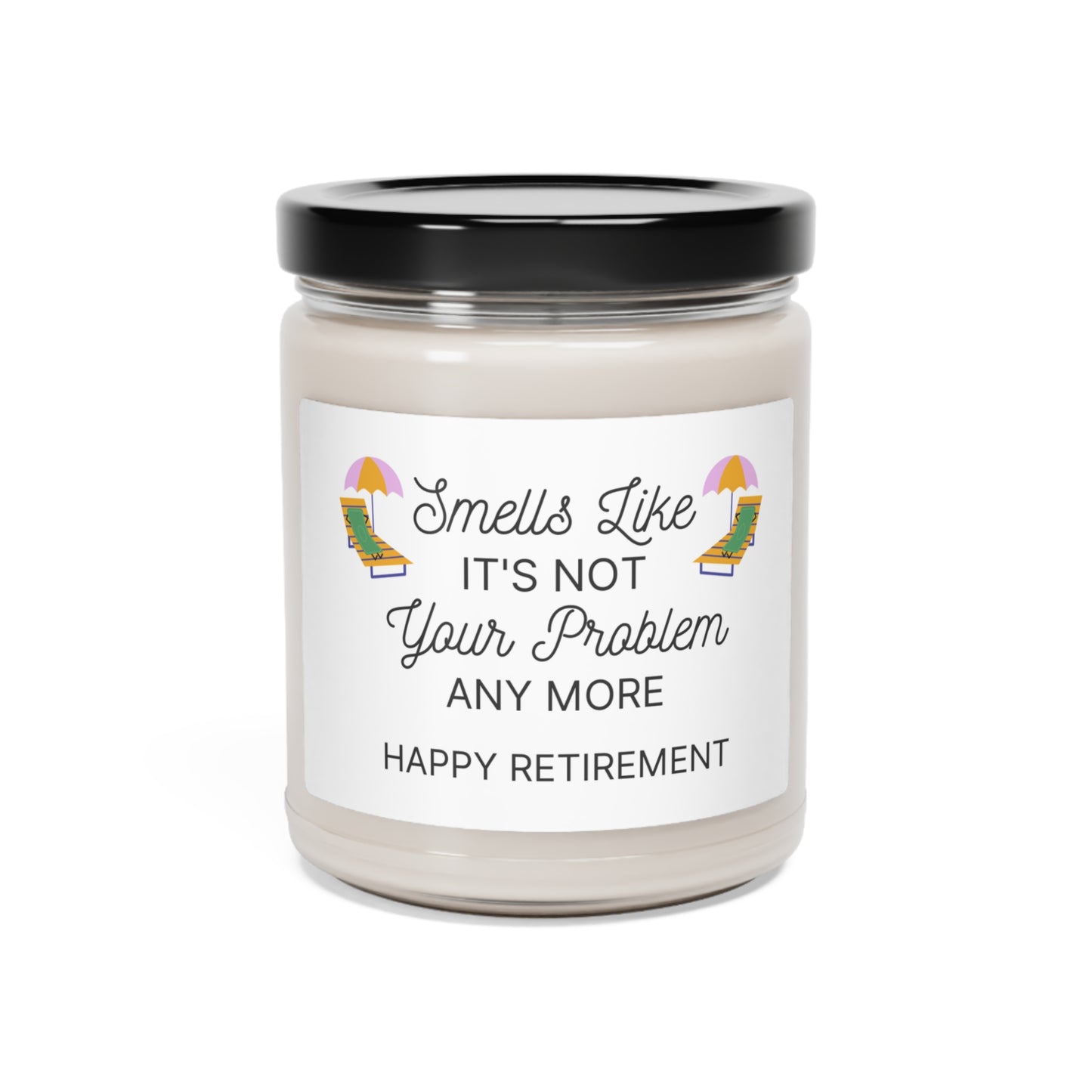Retirement gift candle for coworker friend or family member, gag gift funny candle retirees 