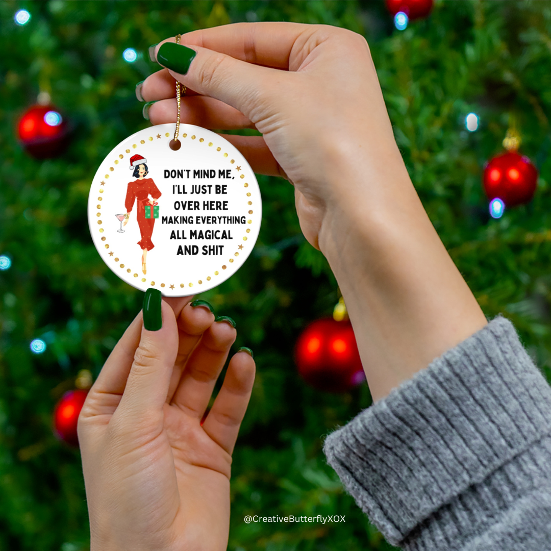 Retro rude Christmas ornament for mom or grandma funny hostess keepsake gift by Creative Butterfly XOX
