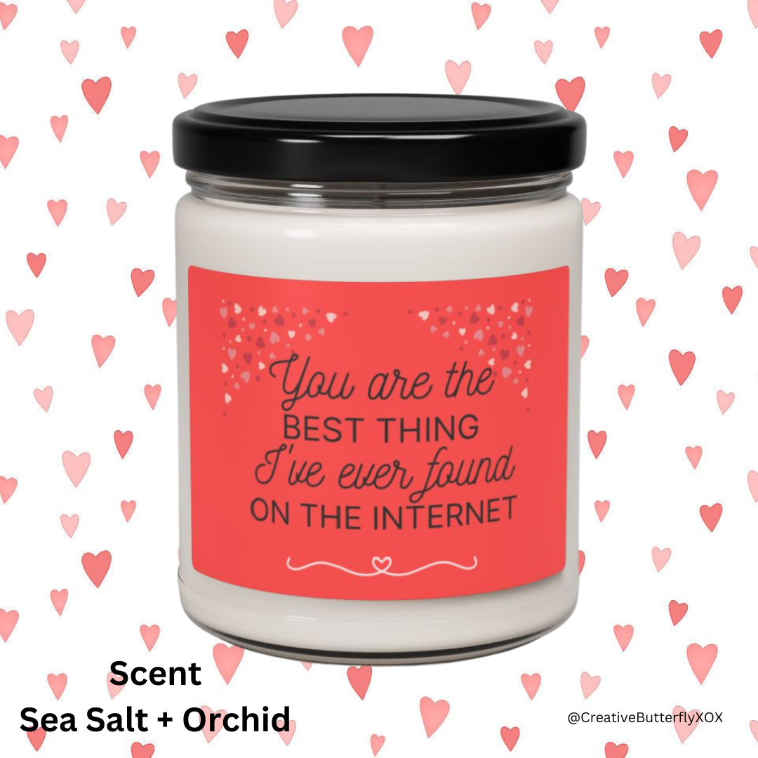 Sea Salt + Orchid Scented Soy Candle | Best Thing on the Internet Candle | Online Dating Anniversary Gift