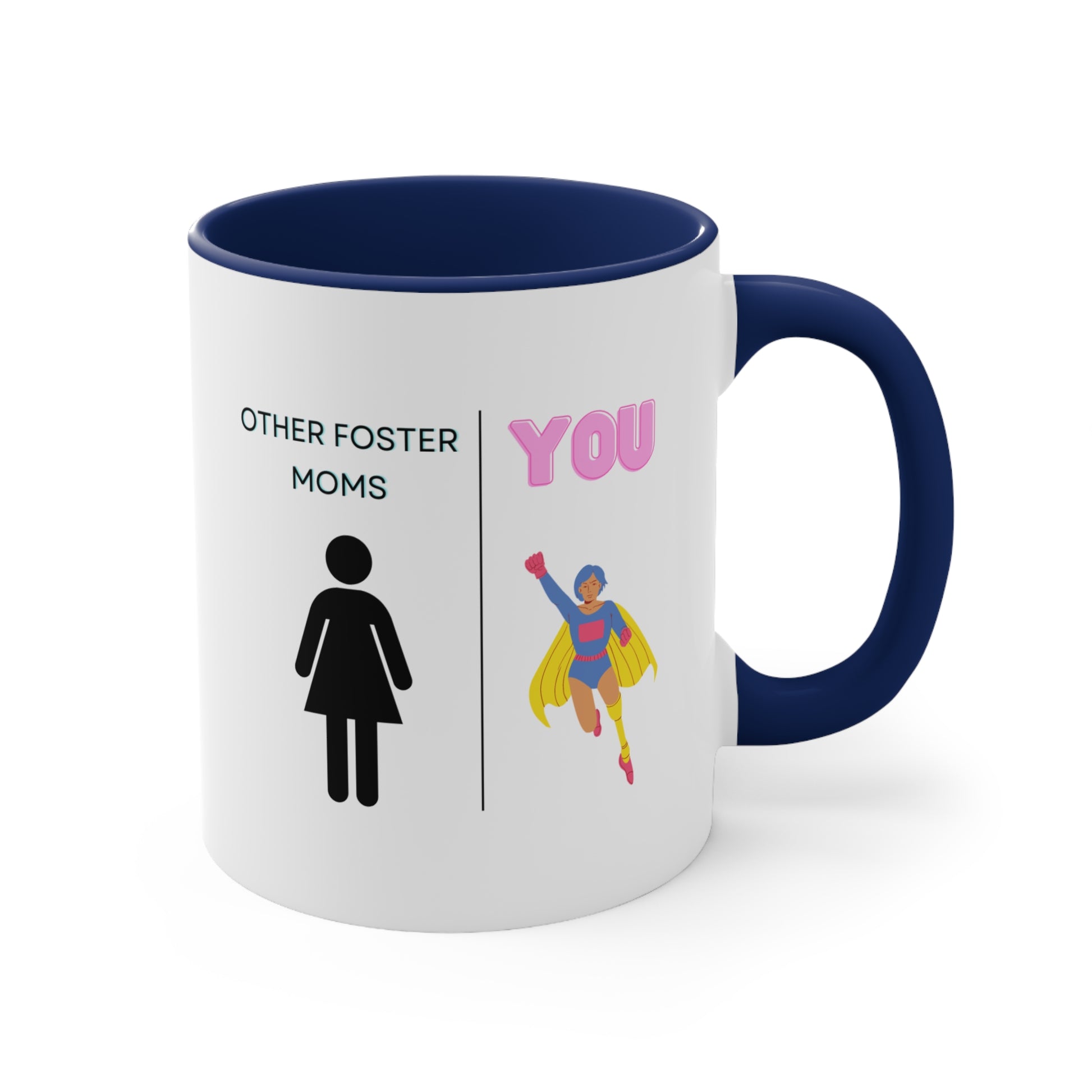 Supermom Foster Mom Mug for Foster Mom, navy blue
