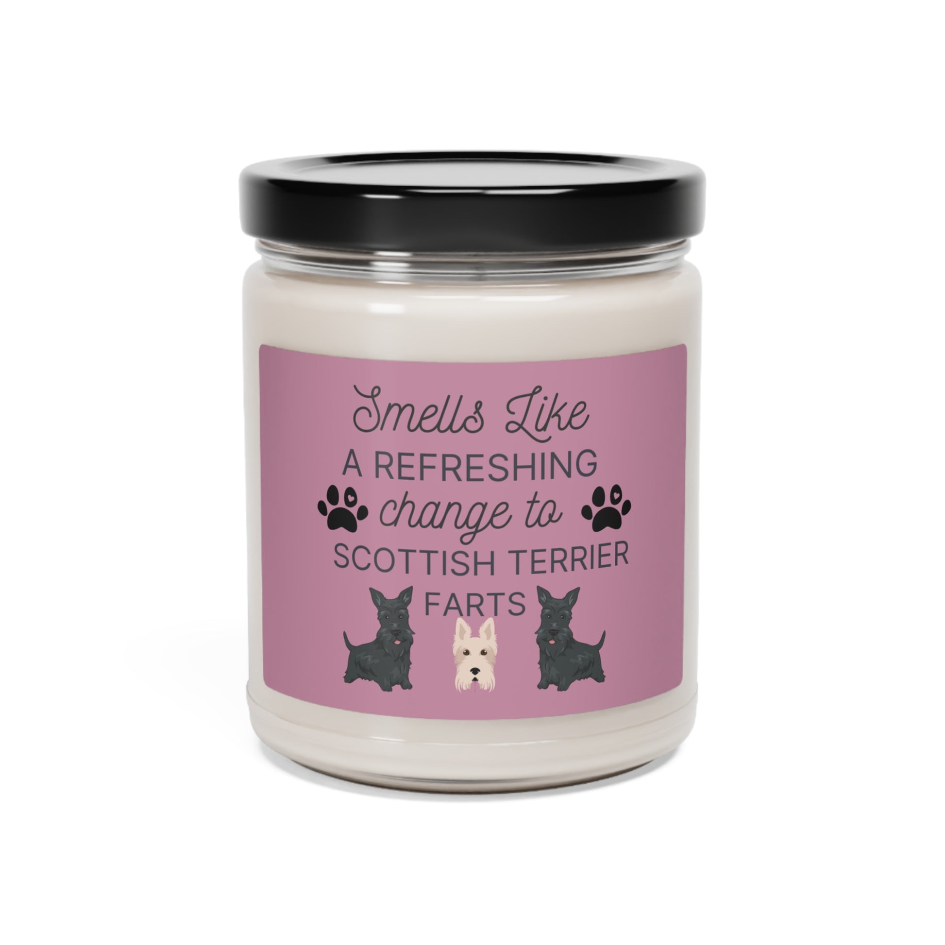 Unique Scottish Terrier candle gift Smells like a refreshing change to Scottish Terrier farts - gag gift for dog owners 