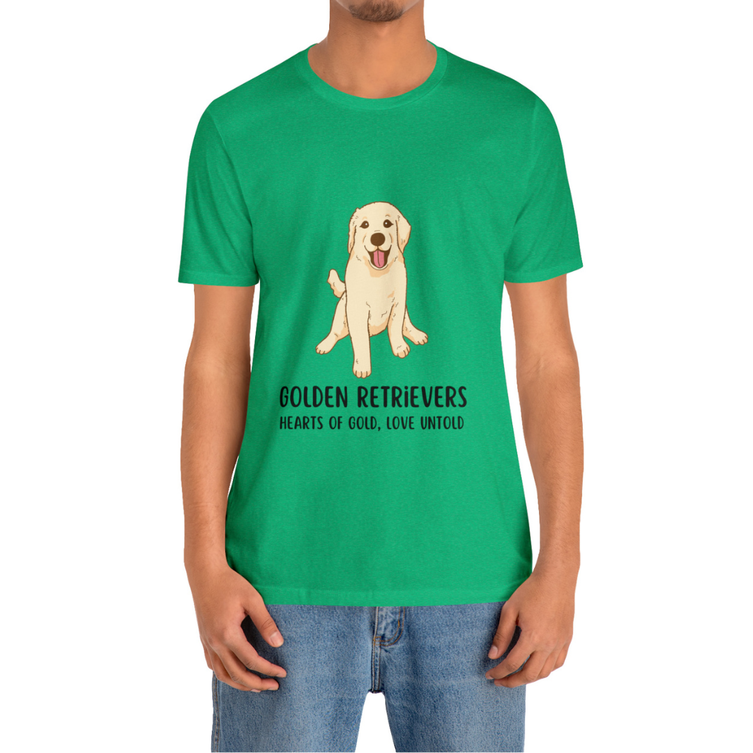 Golden Retriever T-Shirt, Golden Retriever Shirt, Dog Tee, Golden Retrievers Hearts of Gold Love Untold Shirt, Golden Retriever Owner Gift