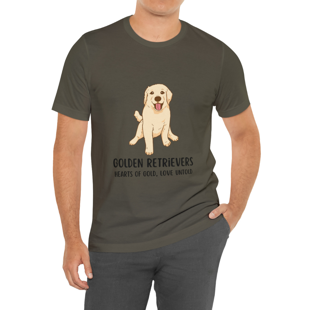 Golden Retriever T-Shirt, Golden Retriever Shirt, Dog Tee, Golden Retrievers Hearts of Gold Love Untold Shirt, Golden Retriever Owner Gift