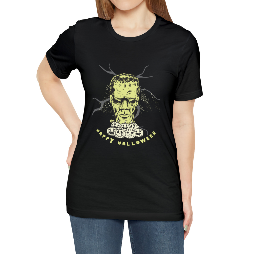 Frankenstein Shirt, Frankenstein's Monster T-Shirt, Frankenstein T-Shirt, Happy Halloween Shirt, Halloween Shirt, Green Monster Shirt Unisex