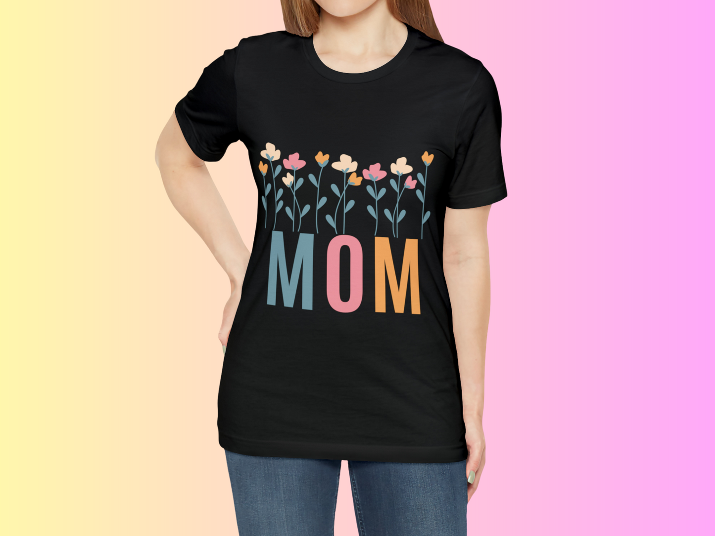 Mom T-shirt, Wild Flowers Mom Shirt, Boho Mom Tee, Mom T-shirt, Mothers Day Gift For Mom, Mom's Birthday Gift, Hippie Hippies Mommy Shirt