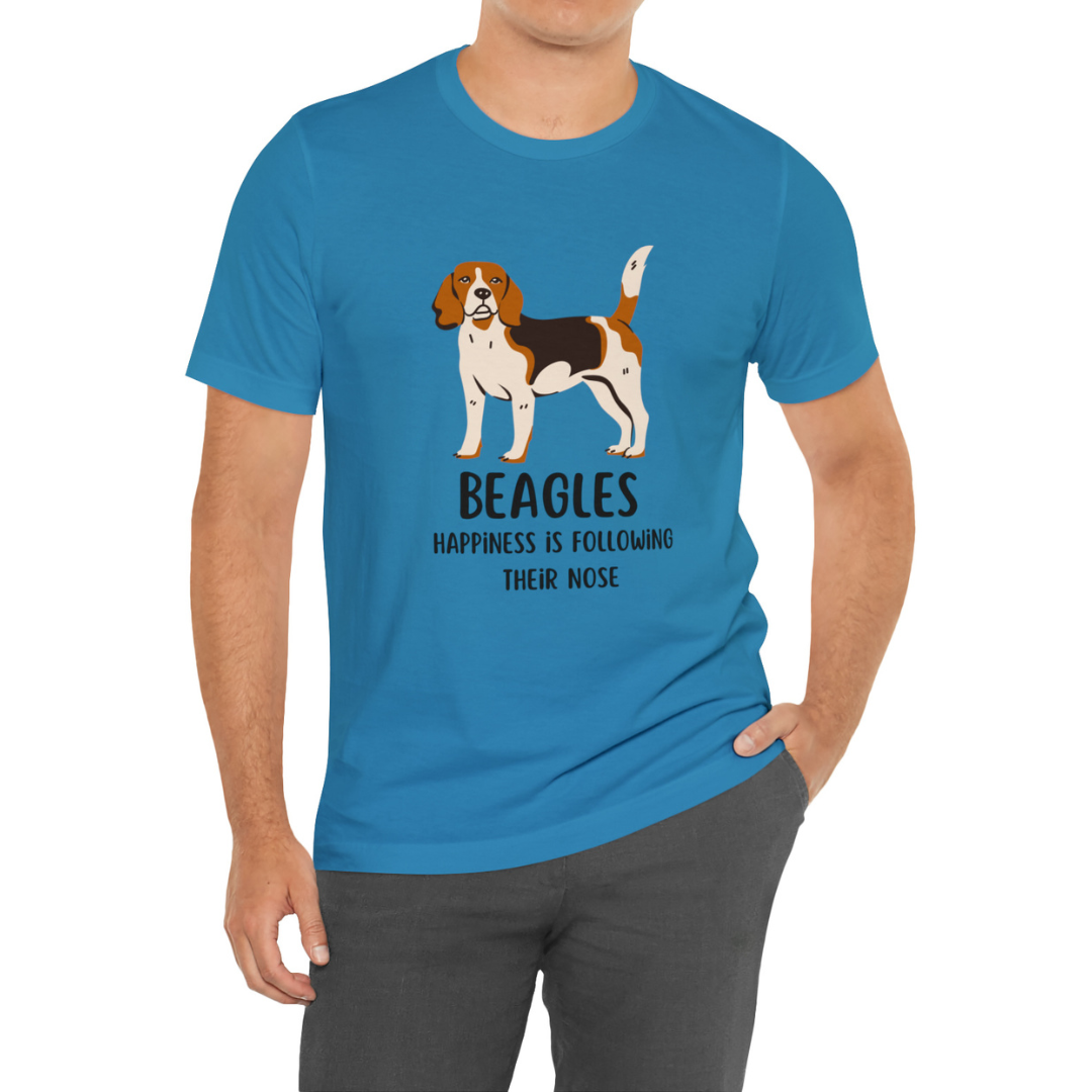 Beagle T-Shirt, Beagles Happiness Is Following Their Nose Shirt, Funny Dog T-Shirt, Beagle Dog Mom Shirt, Gift For Beagle Owner