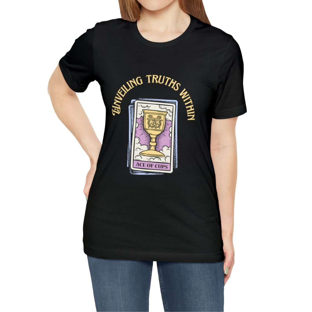 Unveiling Truths Within Tarot Card T-Shirt, Ace of Cups T-Shirt, Witchy Woman Tarot Card Shirt, Divination T-Shirt, Wicca Shirt Wiccan Shirt