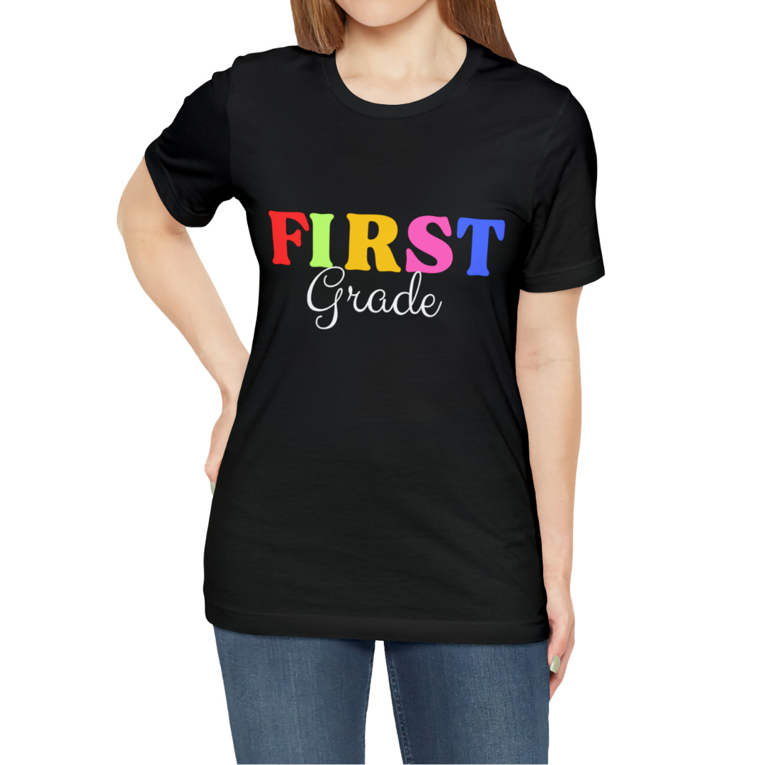 First Grade Teacher T-Shirt, Rainbow First Grade Teacher Shirt, 1st Grade Teacher Shirt, Elementary Teacher Shirt, Elementary Teacher Gift