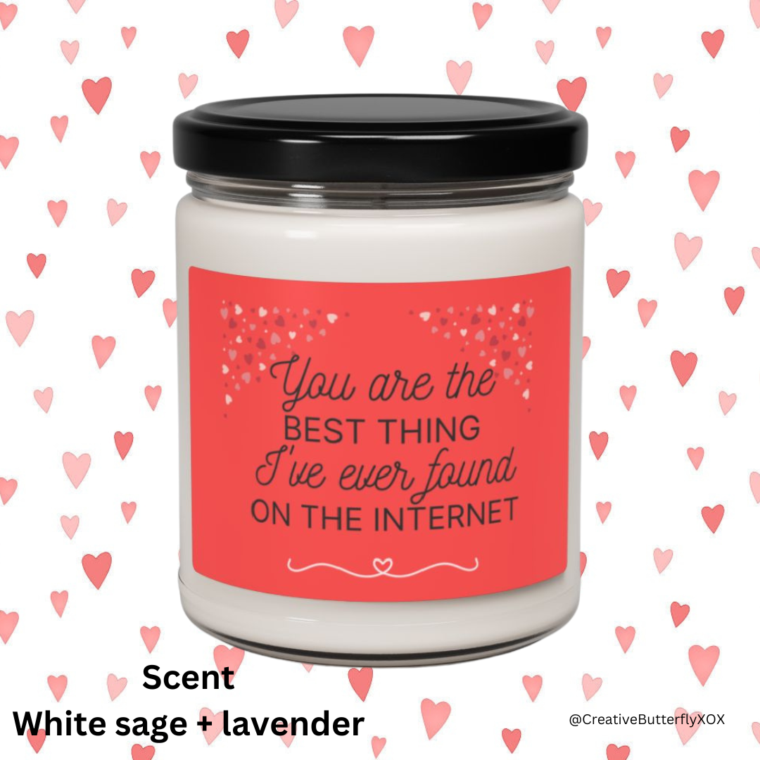 White Sage + Lavender Scented Soy Candle | Best Thing on the Internet Candle | Gift for Him or Her