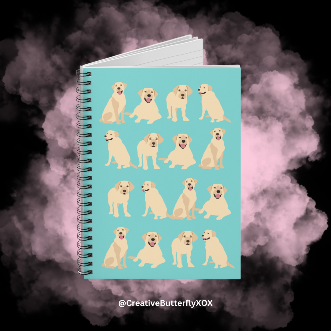 Yellow Lab notebook dog lover gift Yellow Labrador stationery Labrador Retriever notepad