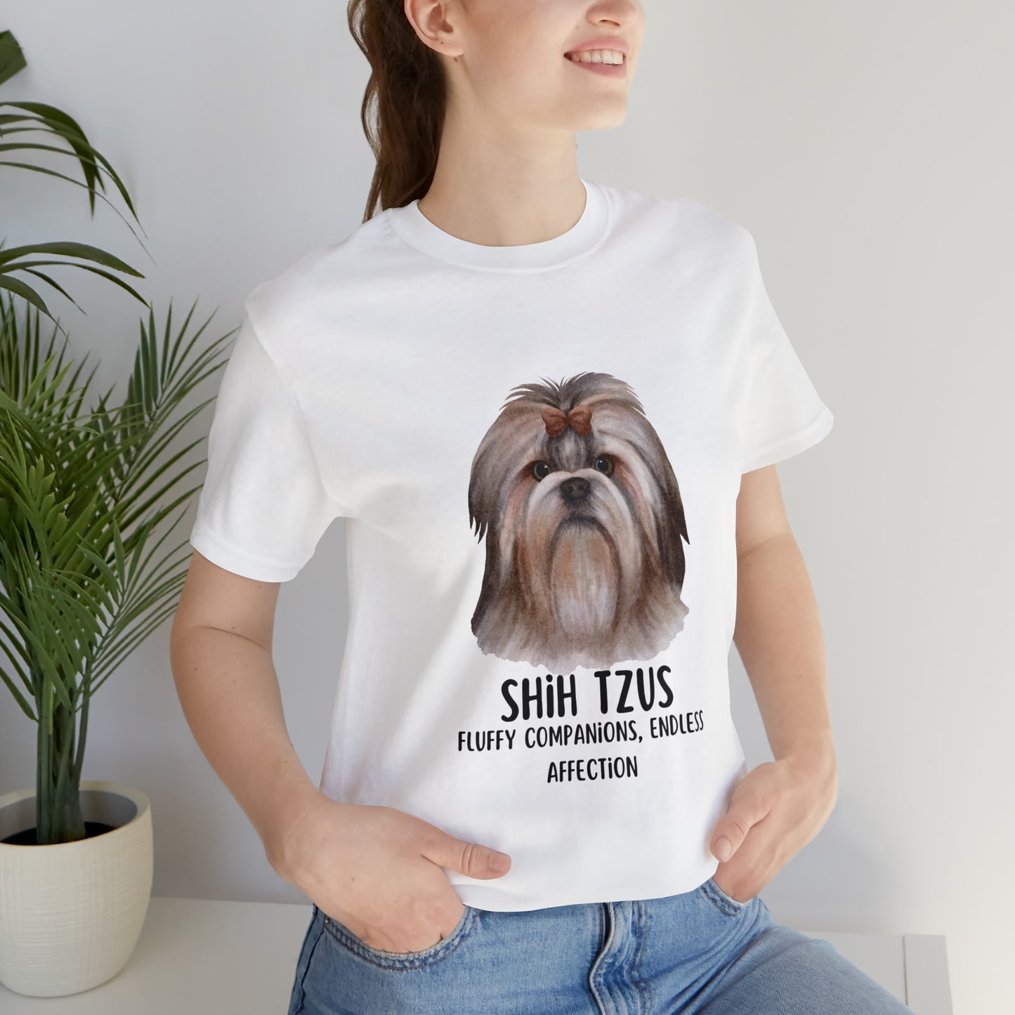 Shih Tzu T-Shirt, Shih Tzu Shirt, Dog Tee, Shih Tzus Fluffy Companions Endless Affection Shirt, Shih Tzu Owner Gift, Teacup Dog Bread