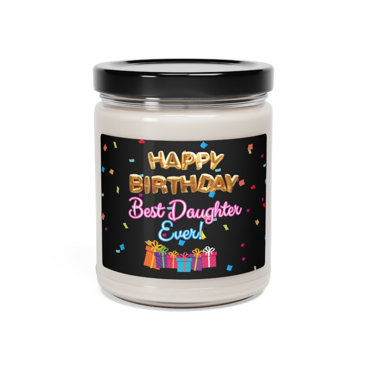 Happy Birthday Best Daughter Candle, Scented Soy Candle 9oz, Gift for Daughters Birthday, Birthday Candle Balloons, Eco-Friendly Candle