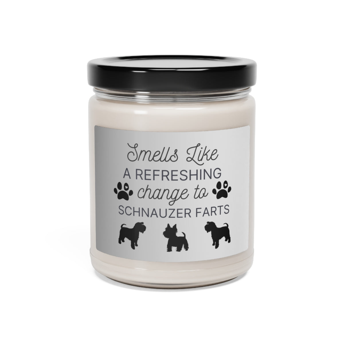 Schnauzer Candle, Schnauzer Gifts, Schnauzer Mom Gift, Schnauzer Dad Gift, Dog Candle, Funny Schnauzer Dog Farts Gag Gift Scented Candle