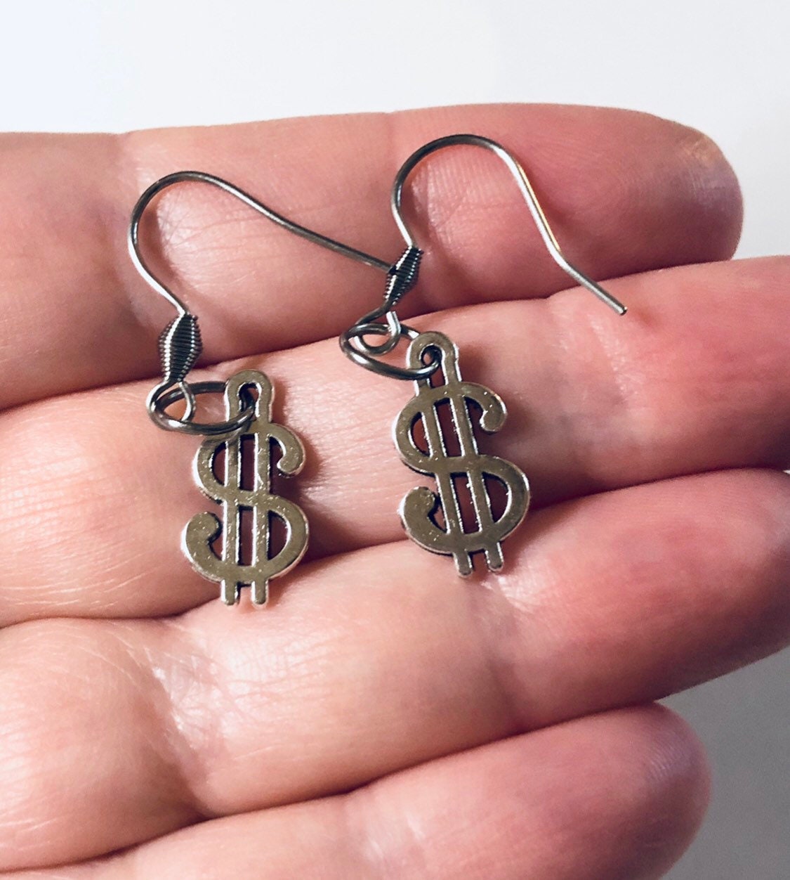 Money Earrings, Dollar Bill Earrings, Drop Dangle Money Sign Earrings, Dollar Sign Earrings, Boss Bitch Earrings, Manifest Money Jewelry