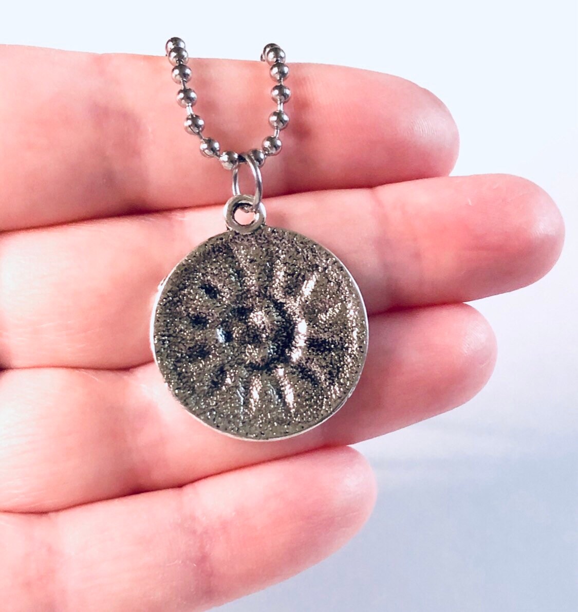 Sun & Moon Necklace, Astrological Necklace Silver Ball Chain, Celestial with Zodiac Signs, Moon Goddess Sun Goddess Egyptian