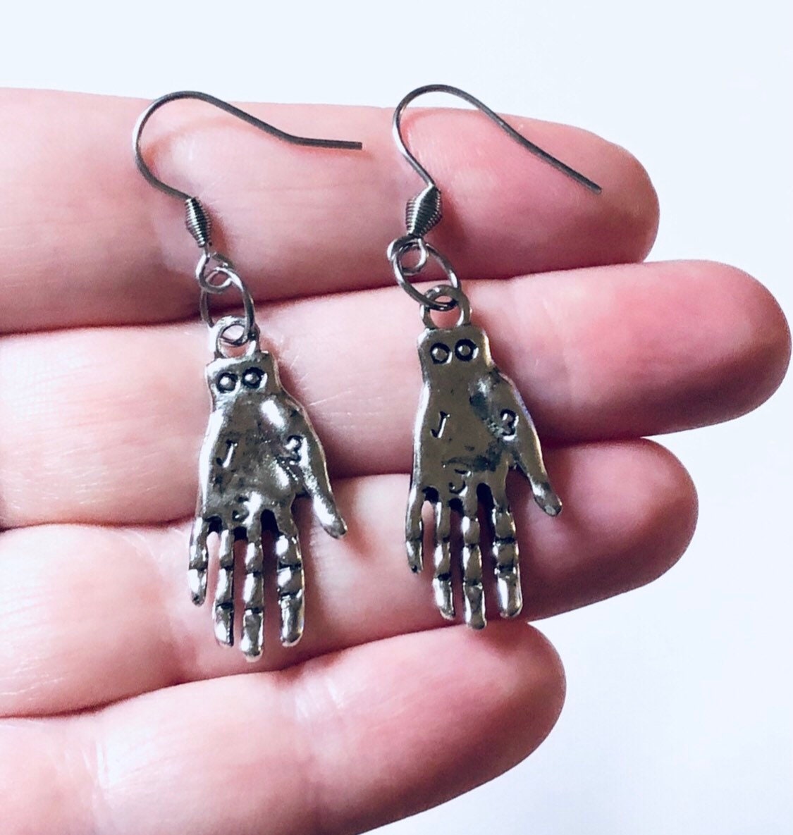 Palmistry Earrings, Palmistry Hand Earrings, Divination Earrings, Palm Reading Occult Esoteric Witchy Woman Wicca Wiccan Pagan Witchcraft