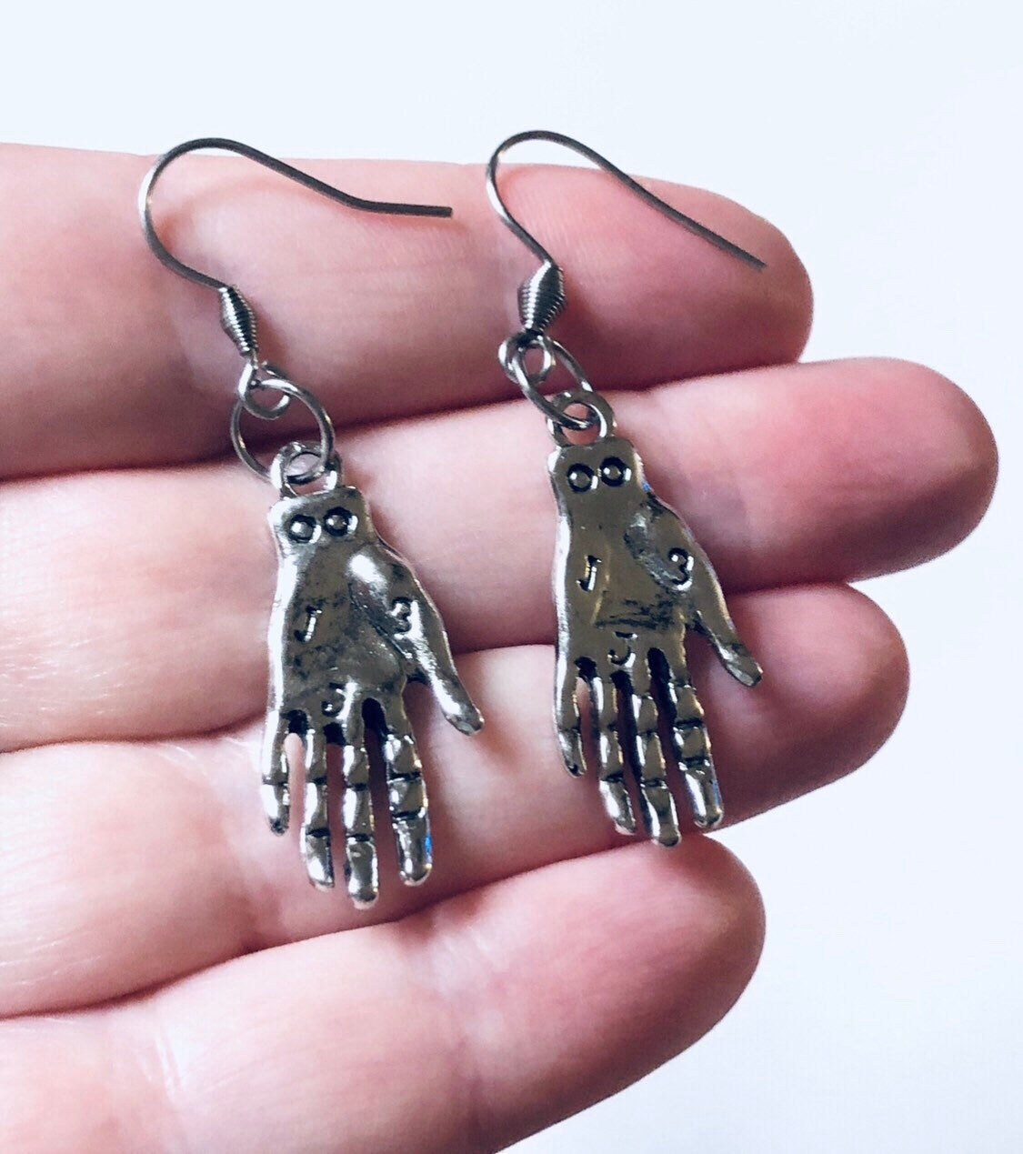 Palmistry Earrings, Palmistry Hand Earrings, Divination Earrings, Palm Reading Occult Esoteric Witchy Woman Wicca Wiccan Pagan Witchcraft