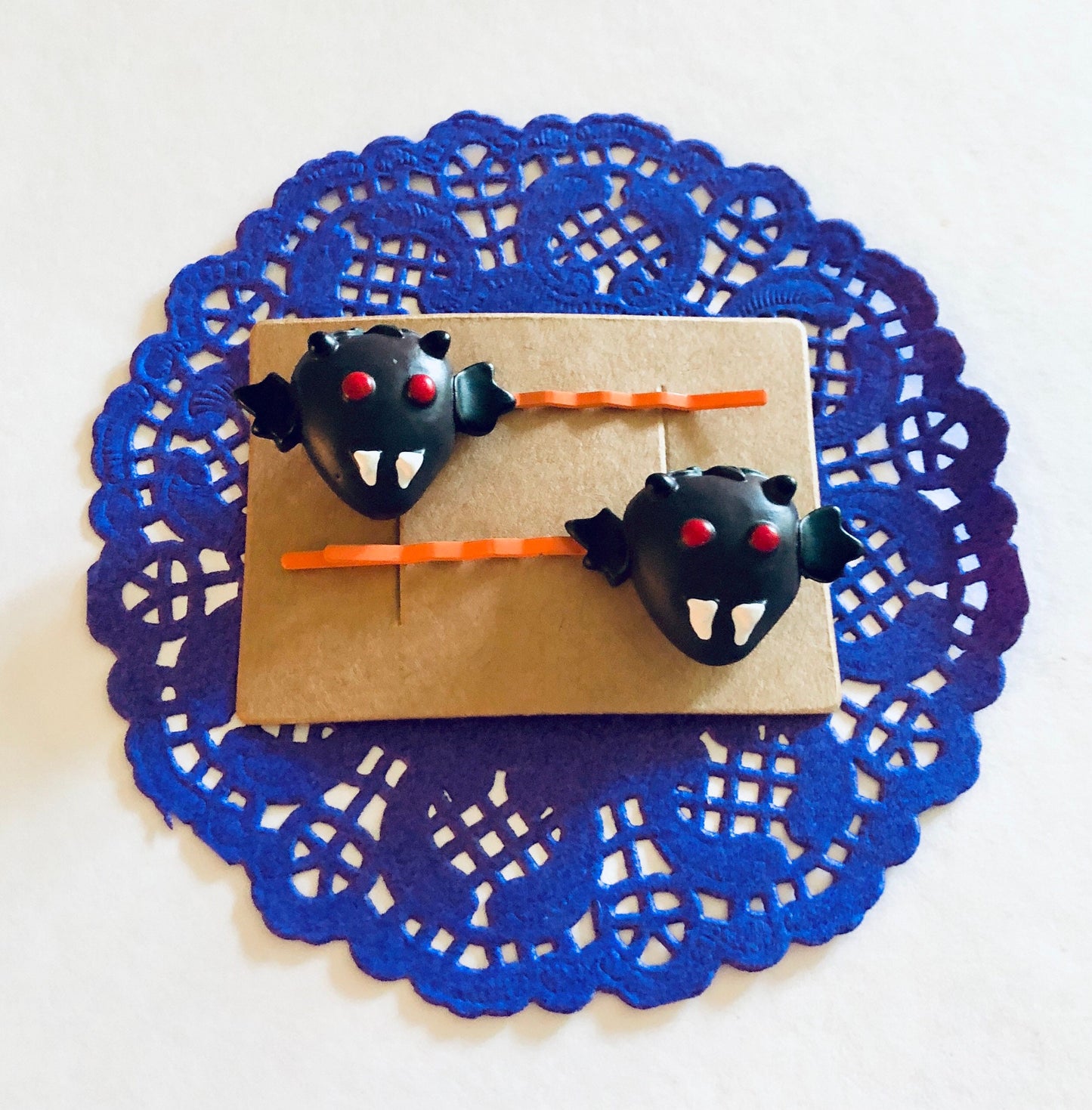 Vampire Bats Hair Clips SET OF 2, Halloween Hair Clips, Bats Bobby Pins, Bat Hair Barrette, Spooky Goth Gothic Indie