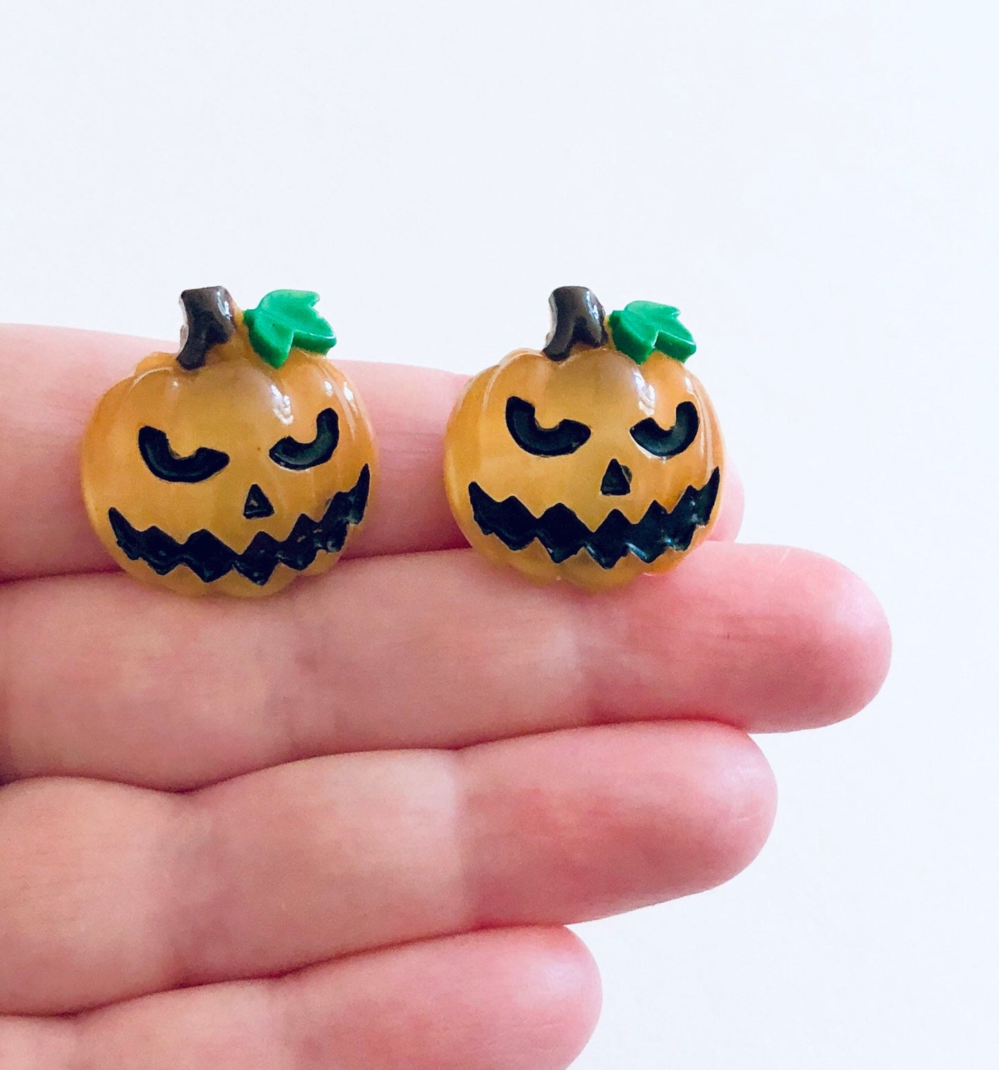 Mini Pumpkin Hair Clips Set of 2, Alligator Clips, Halloween Hair Clips Accessories