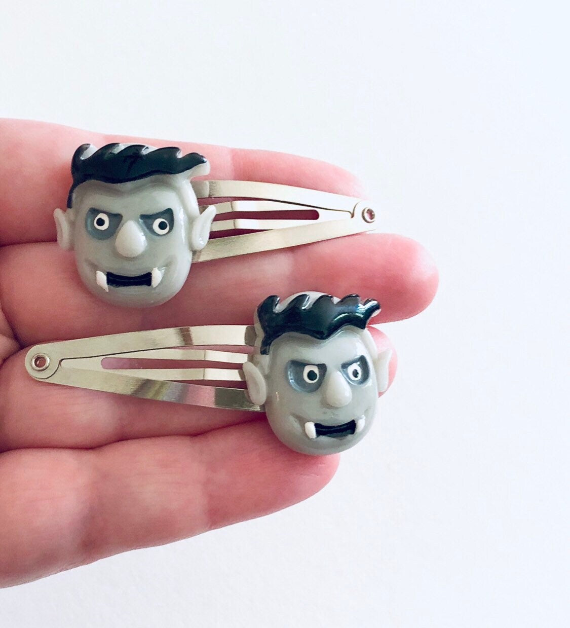 Dracula Hair Clips, Snap Clips, Vampire Hair Clips