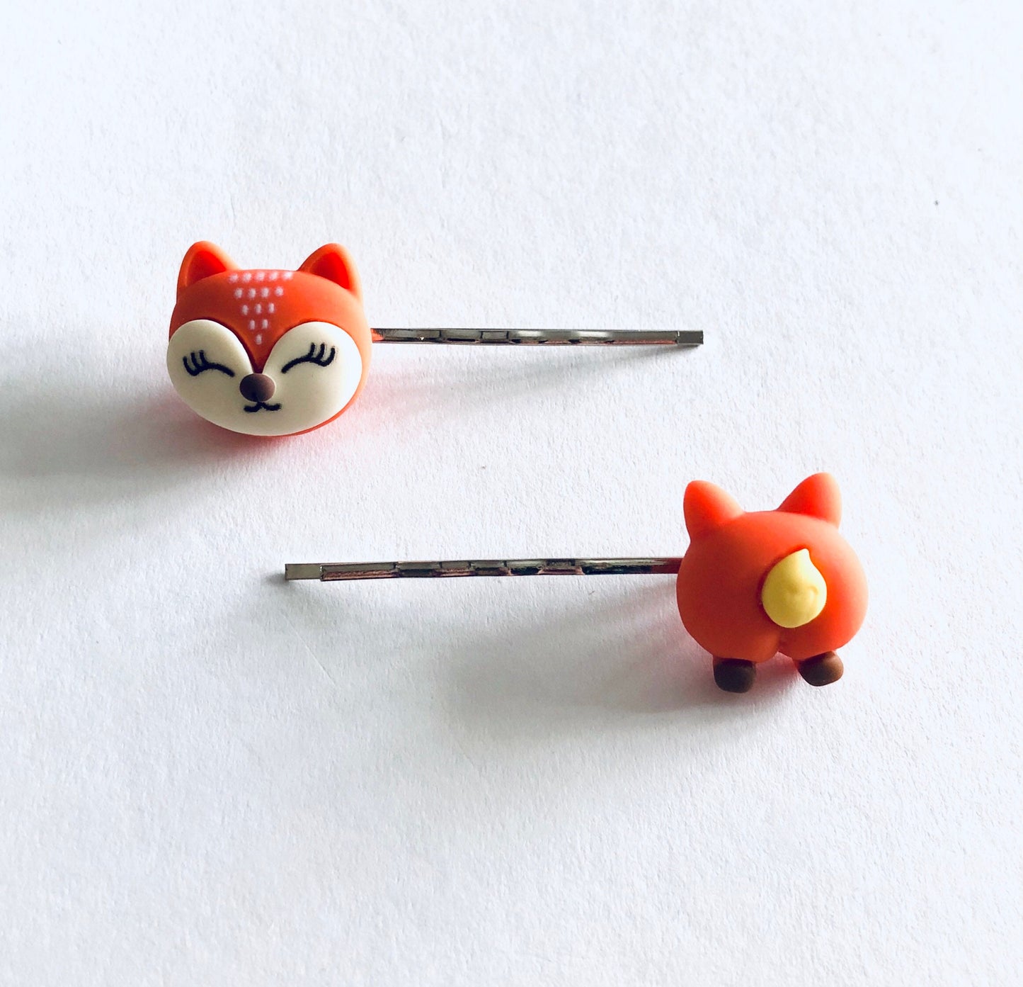 Woodlands Fox Bobby Pins, Little Foxes Face & Butt Hair Clips, Forrest Friends Woodlands Animals, Cottage Core