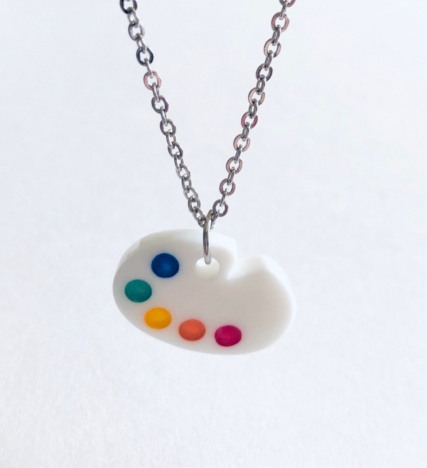 Painter Artist Necklace, Painters Pallet Necklace, Painting Paints, Creator Crafter Gift for Her