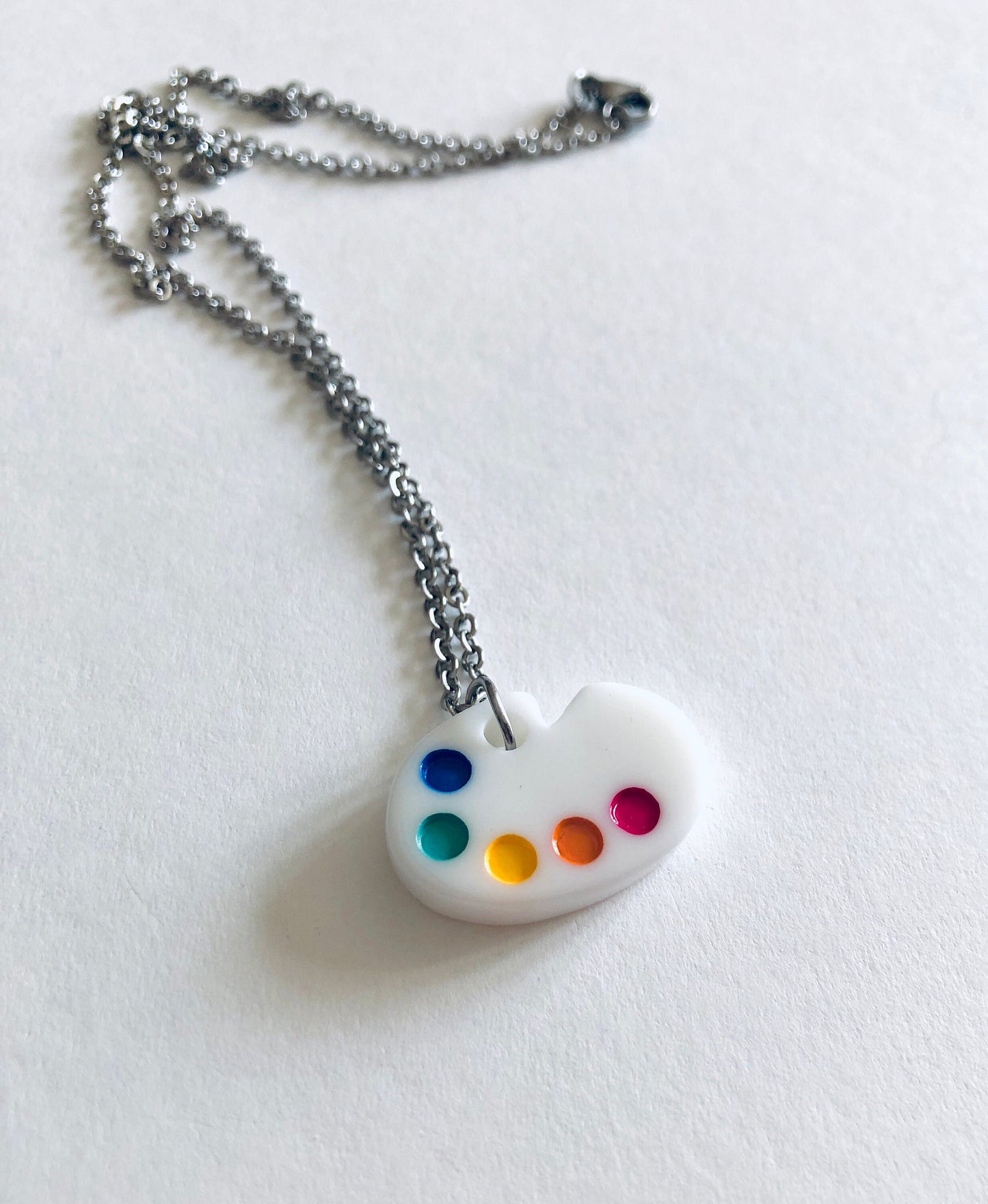 Painter Artist Necklace, Painters Pallet Necklace, Painting Paints, Creator Crafter Gift for Her