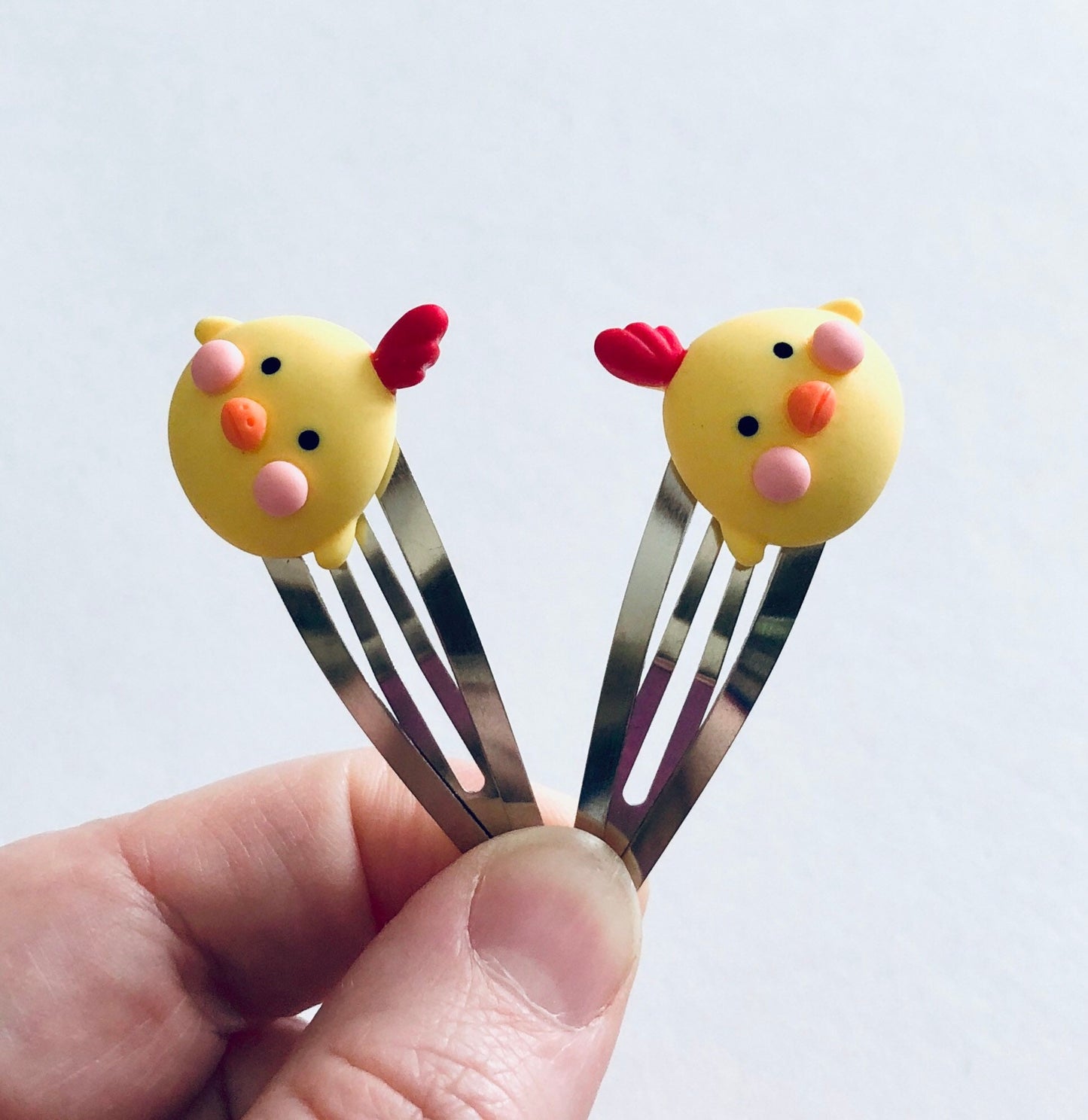 Easter Baby Chick Hair Clips, Snap Clips, Cute Kawaii Chicken Hair Accessories for Little Girls, Teens & Women