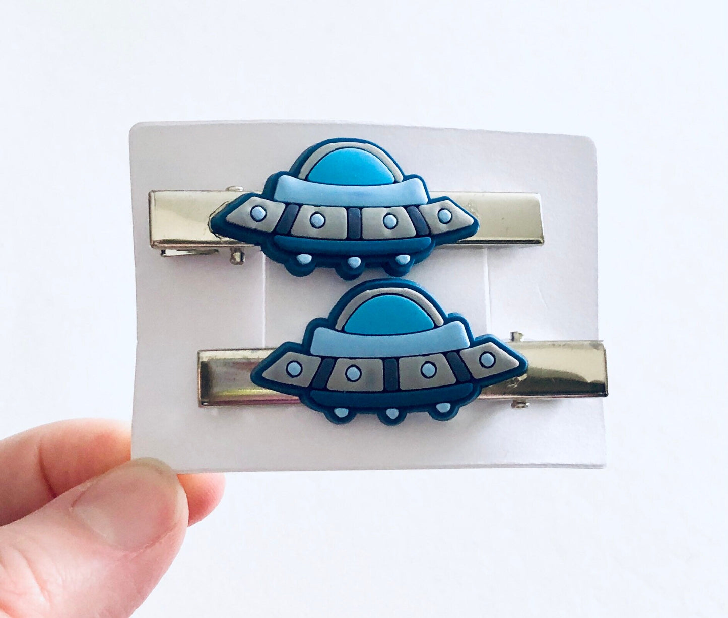 Spaceship Hair clips, UFO Flying Saucer Astronaut Hair Clips Barrettes Alien Hair Accessories, Moon Man