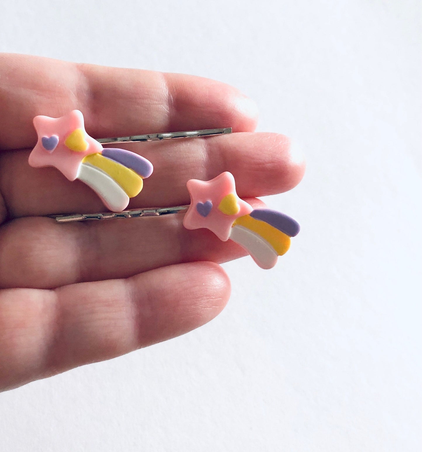 Pastel Shooting Star Hair Clips, Celestial Bobby Pins, Mall Goth Girl, Witchy Woman Aesthetic