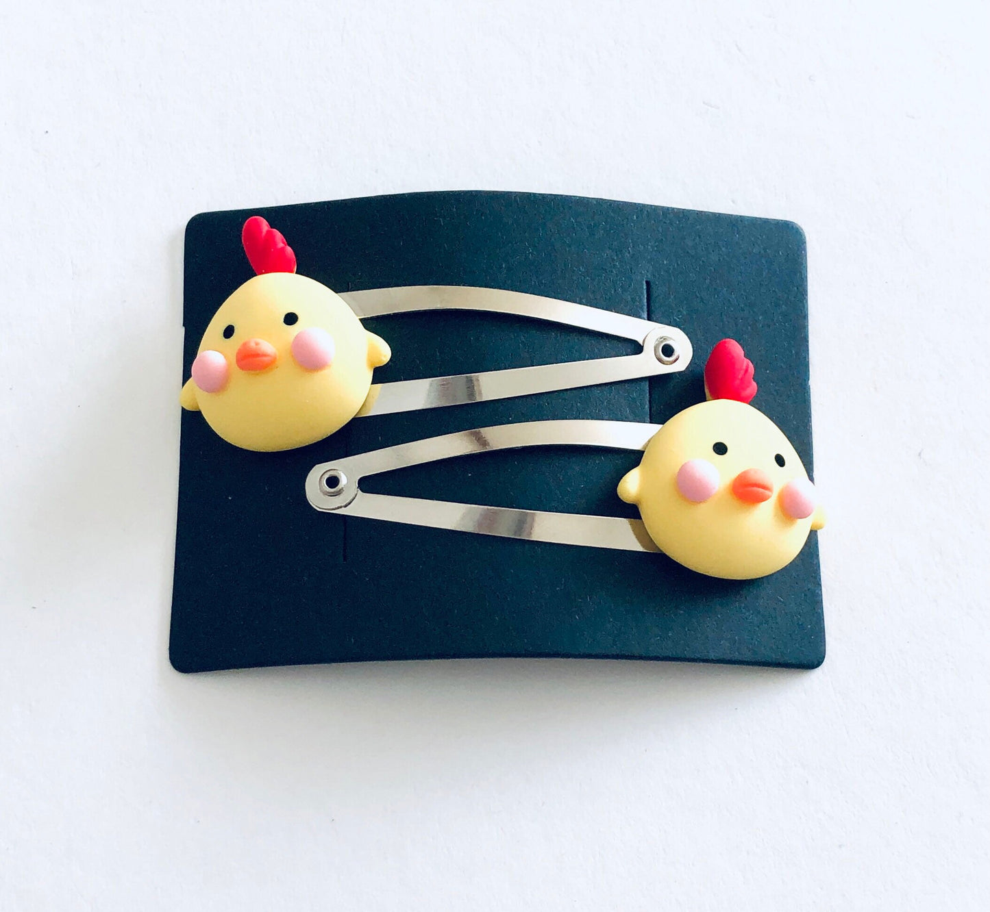 Easter Baby Chick Hair Clips, Snap Clips, Cute Kawaii Chicken Hair Accessories for Little Girls, Teens & Women