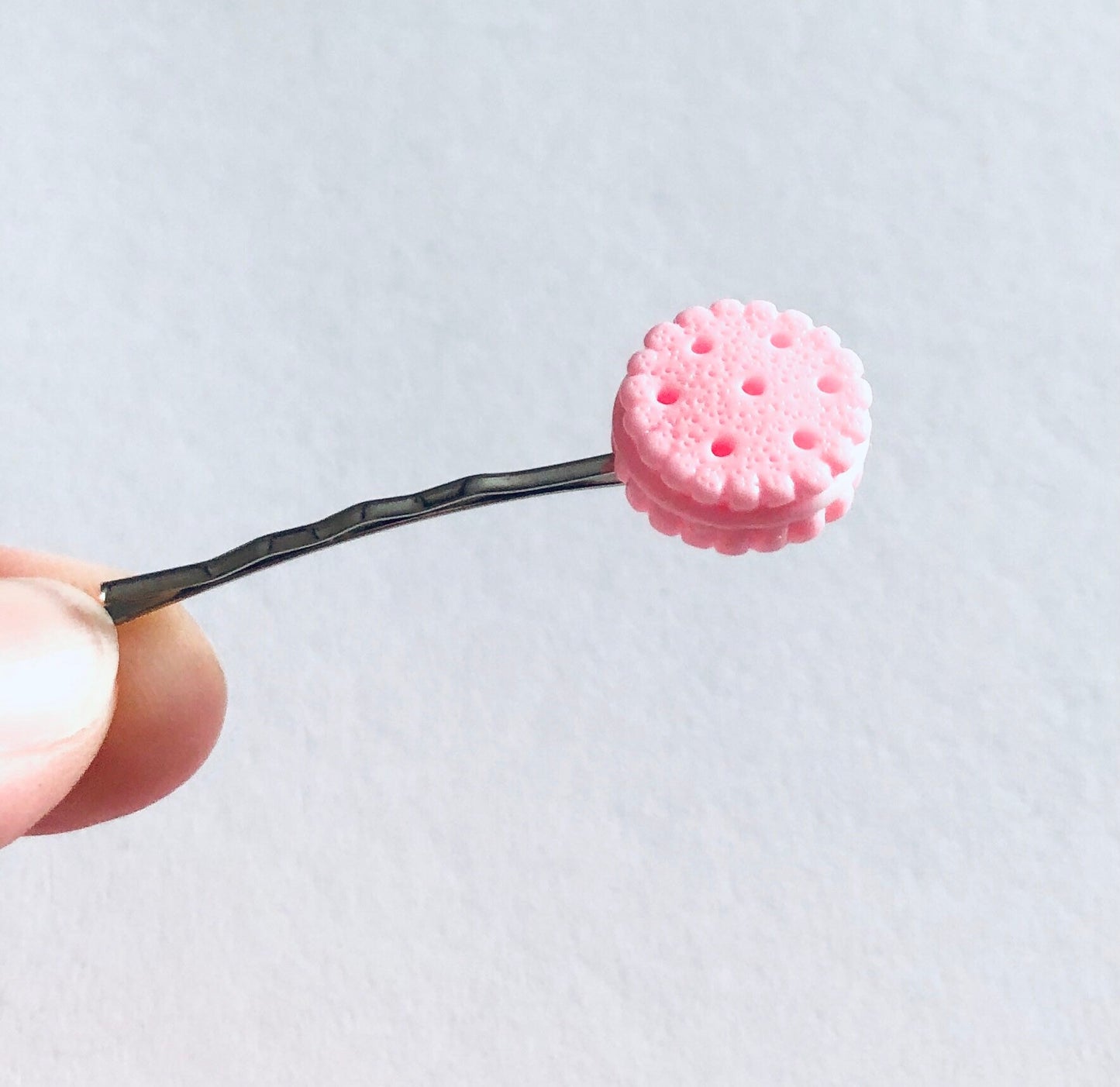 Pink Macaroons Hair Clips, Macaroons Bobby Pins, Cookie Hair Accessories, Sweets Mini Food, Cute Hair Clips