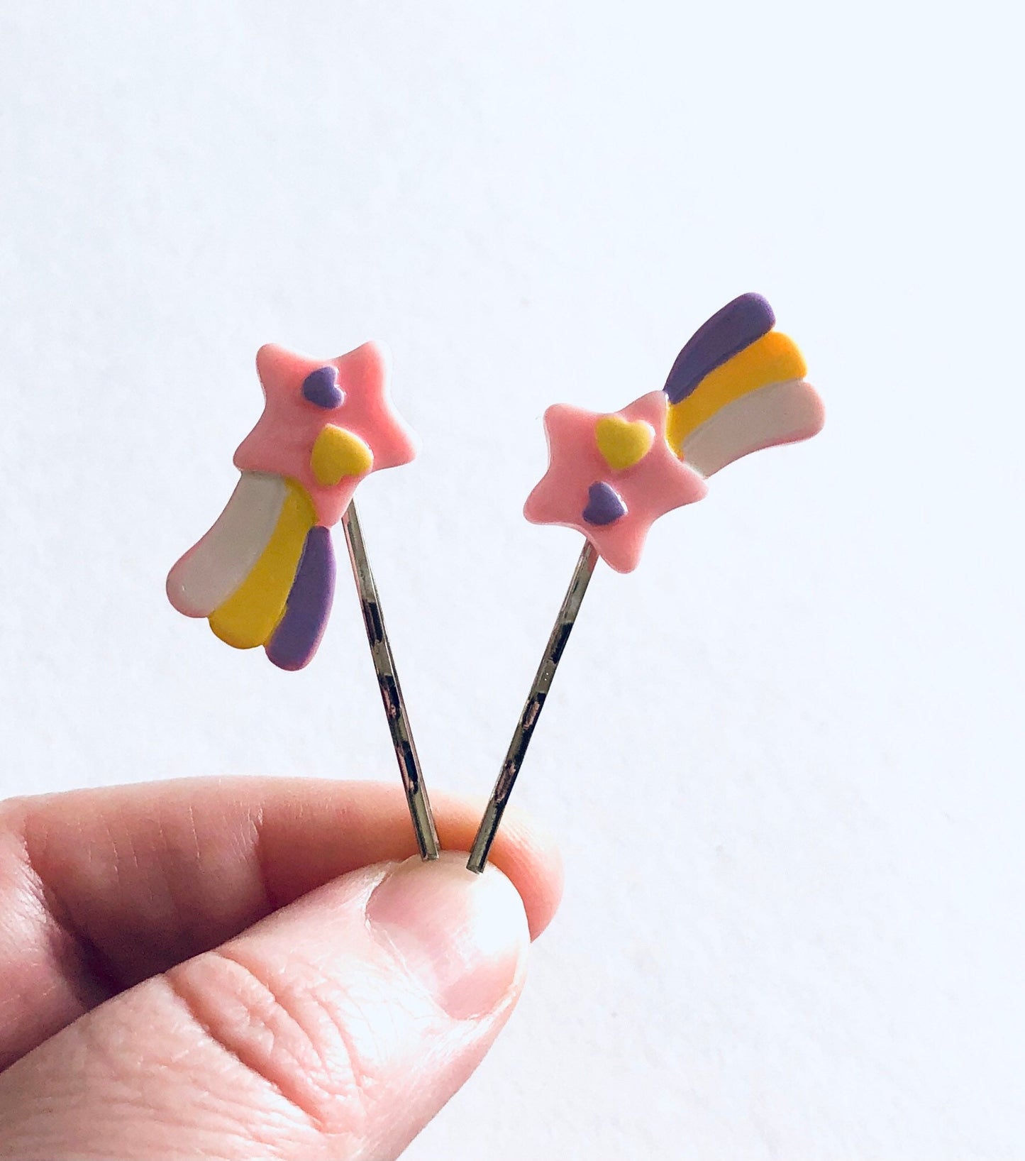 Pastel Shooting Star Hair Clips, Celestial Bobby Pins, Mall Goth Girl, Witchy Woman Aesthetic