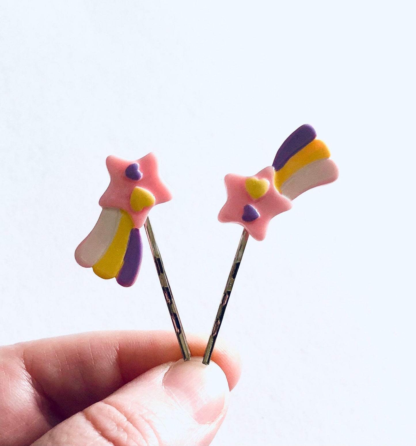 Pastel Shooting Star Hair Clips, Celestial Bobby Pins, Mall Goth Girl, Witchy Woman Aesthetic