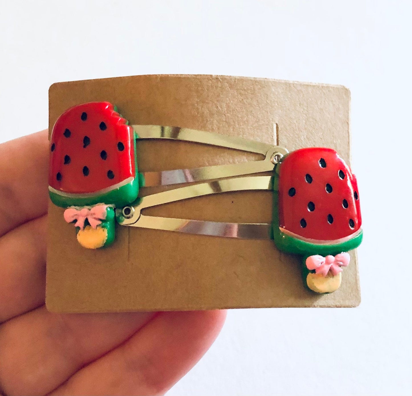 Watermelon Lollipop Hair clips, Ice Cream Hair Clips, Little Girls Hair Clips, Dessert Hair Clips, Kawaii Hair Clips, Lolita Hair Clips