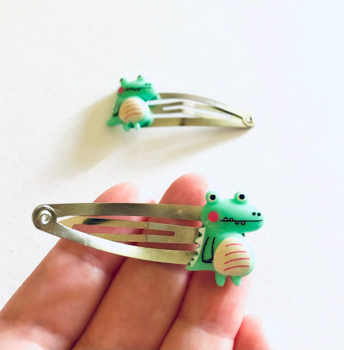 Green Alligator Hair Clips, Crocodile Hair Clips, Monster Hair Clips, Dinosaur Hair Clips, Little Girls Hair Clips, Cute Hair Accessories