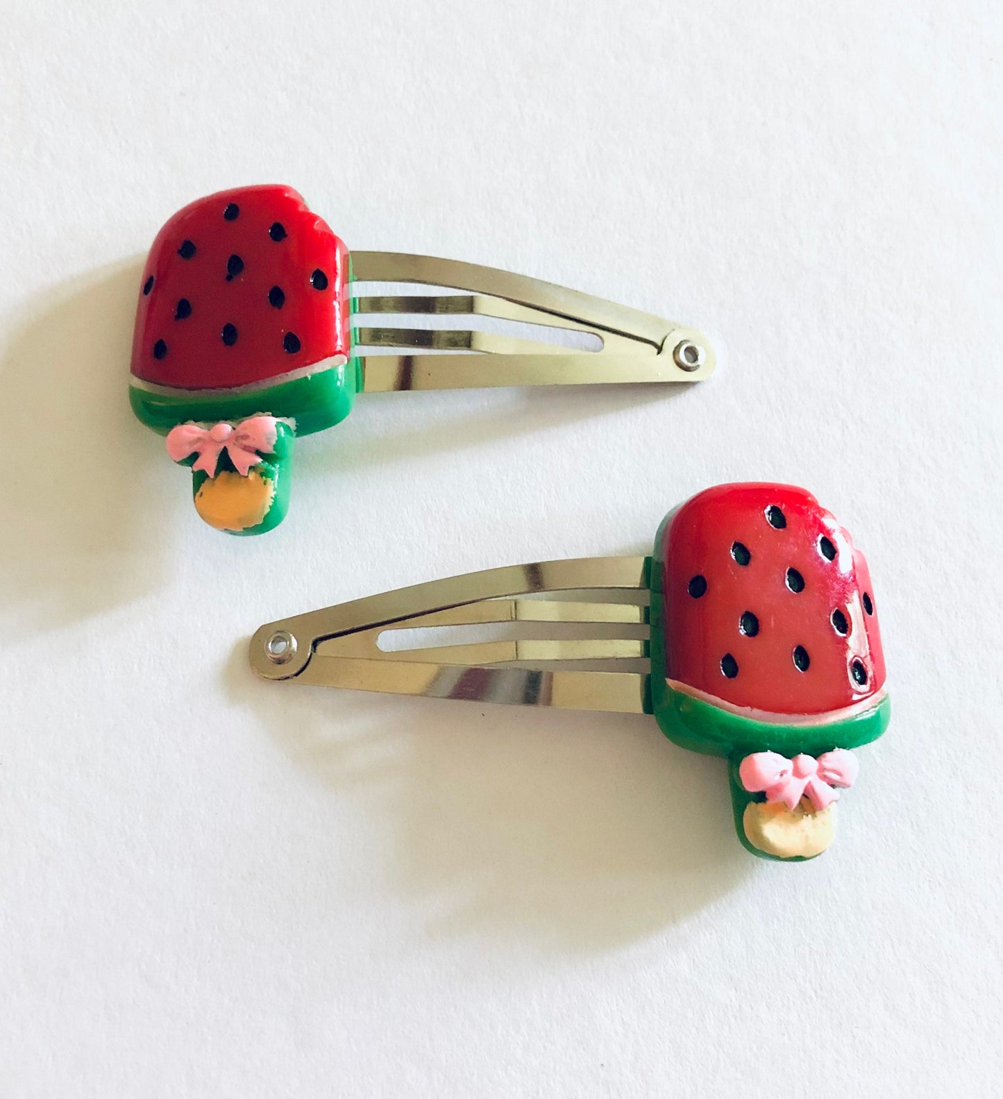 Watermelon Lollipop Hair clips, Ice Cream Hair Clips, Little Girls Hair Clips, Dessert Hair Clips, Kawaii Hair Clips, Lolita Hair Clips